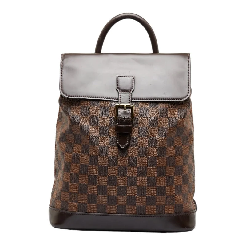 Louis Vuitton handbags with a metal - framed clasp for durabilityLouis Vuitton Damier Soho Backpack N51132