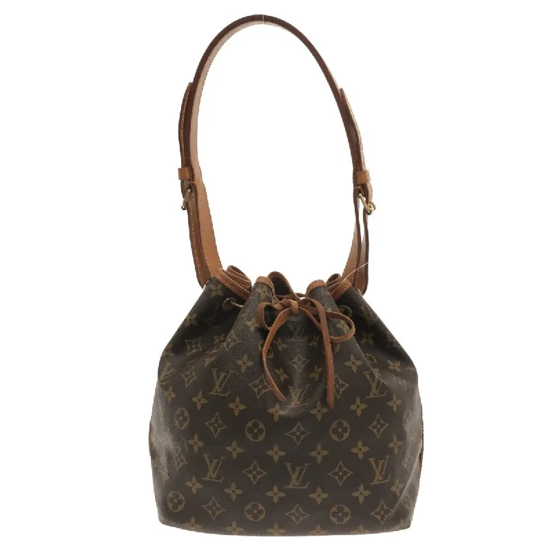 Louis Vuitton handbags with a patent - leather finish for a shiny lookLouis Vuitton Monogram Petit Noe