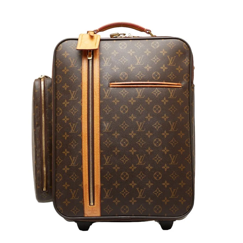 Ladies Louis Vuitton shoulder bags with a wide - width strap for comfortLouis Vuitton Monogram Trolley 50 Bosfall Carry Bag M23259 Brown