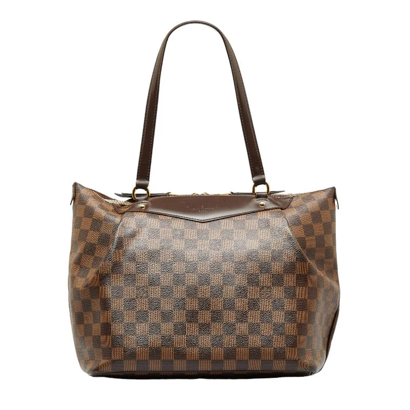 Louis Vuitton bags with a chain - link trim and a leather body for a modern edgeLouis Vuitton Damier Westminster GM Shoulder Bag N41103 Brown