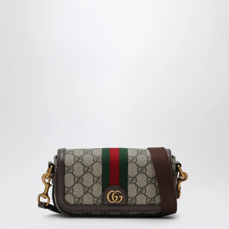 Gucci handbags for women with a patent - leather finishGucci Ophidia Mini Bag In Beige/Ebony Gg Fabric Men