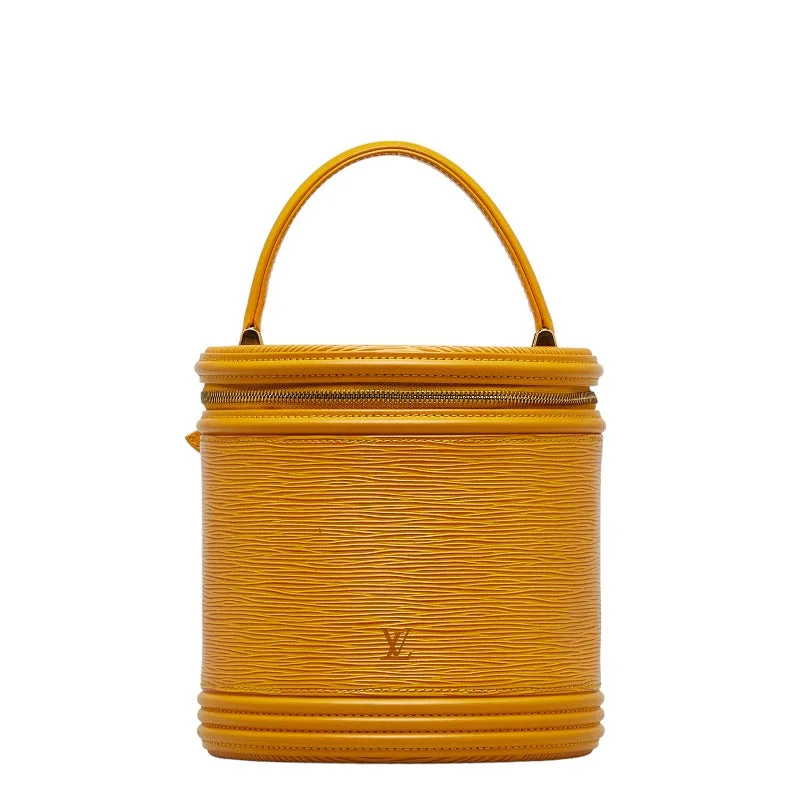 Louis Vuitton bags with a front - zip pocket for small items like keysLouis Vuitton Epi Cannes Vanity Bag M48039 Tassili Yellow