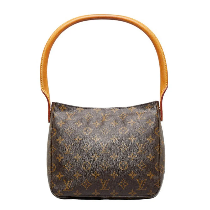 Louis Vuitton tote bags with a spacious interior and multiple pocketsLouis Vuitton Monogram Loo MM Shoulder Bag M51146 Brown PVC Leather  Louis Vuitton