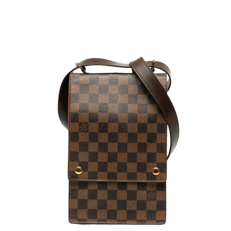 Louis Vuitton Alma bags with a leather - wrapped handle for a luxurious feelLouis Vuitton Damier Portobello Diagonal Shoulder Bag N45271