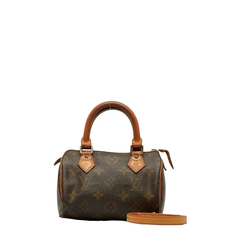 Louis Vuitton tote bags with a water - resistant coating for outdoor useLouis Vuitton Monogram Mini Speedy Handbag Shoulder Bag 2WAY M41534