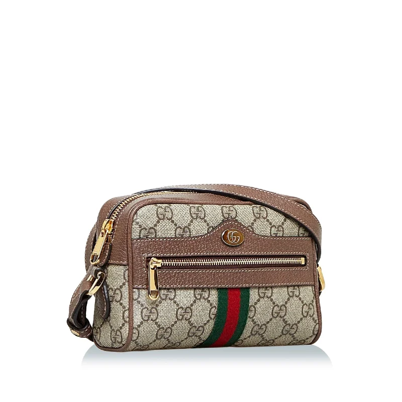 Women Gucci backpacks with a luxurious leather finishGucci GG Supreme Ophidia Crossbody (SHG-HjI7sm)