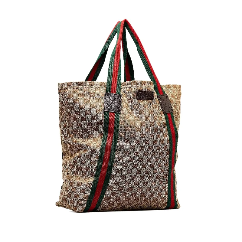 Gucci Marmont bags for women with a snakeskin - effect panelGucci GG Canvas Web Tote (SHG-eVHpYS)