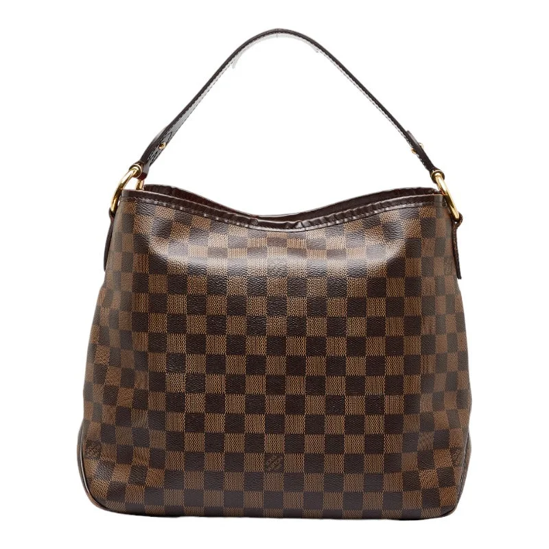 Ladies Louis Vuitton shoulder bags with a single - handle silhouetteLouis Vuitton Damier Full-PM Shoulder Bag N41459 Brown PVC Leather  Louis Vuitton