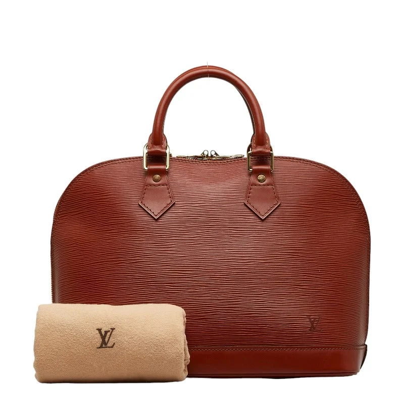 Louis Vuitton backpacks with a multi - pocket organization for functionalityLouis Vuitton Brown Epi Alma Handbag M52143