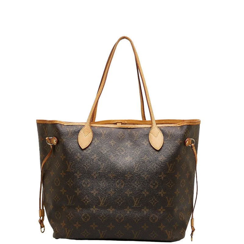 Louis Vuitton crossbody bags with a printed floral pattern for femininityLouis Vuitton Monogram Neverfull MM Shoulder-Bag Tote Bag M40156 Brown PVC Leather  Louis Vuitton