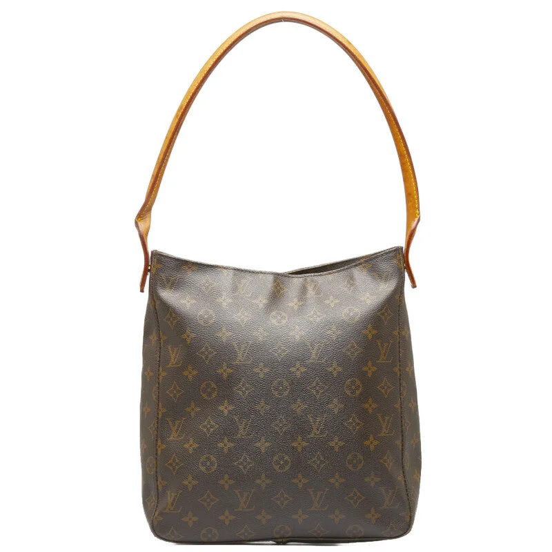 Louis Vuitton bags with a snap - button closure and a decorative charm for styleLouis Vuitton Monogram Looping GM Shoulder Bag M51145