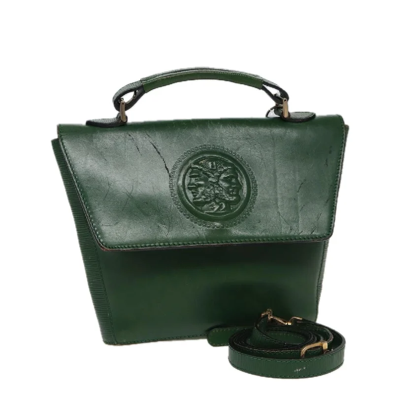 Fendi By The Way bags with a detachable pouch for separating small itemsFENDI Shoulder Bag Leather Green  80862