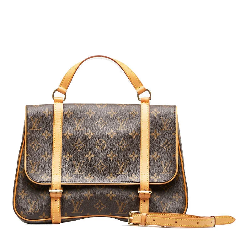 Louis Vuitton crossbody bags in a bold red color for a statementLouis Vuitton Monogram Marel Sac Ados Backpack M51158