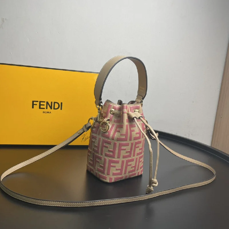 Fendi Peekaboo bags with a classic two - compartment design for organized storageFendi Mon Tresor Pink Mini Bag For Woman 18cm/7in