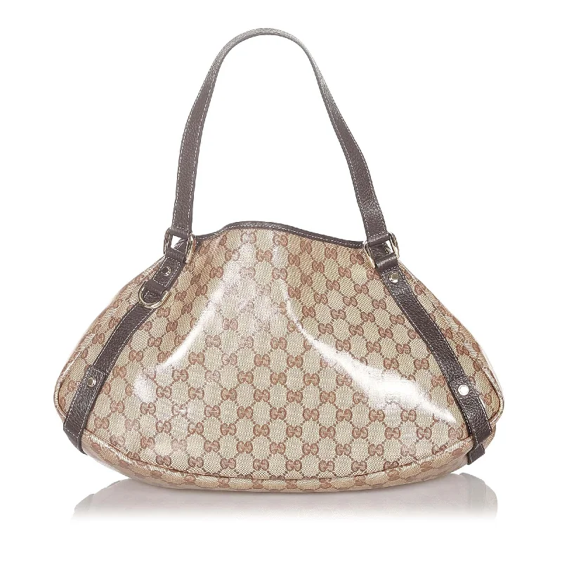 Gucci backpacks for women with a sleek silhouetteGucci GG Crystal Pelham Tote Bag (SHG-20548)