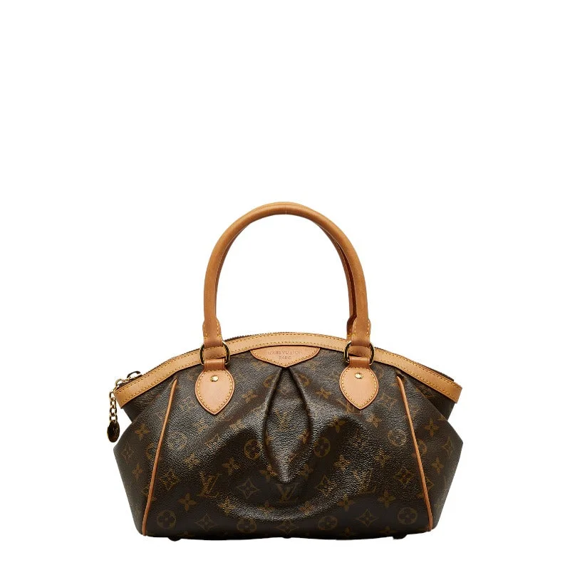 Louis Vuitton backpacks with a hidden back pocket for securityLouis Vuitton Monogram Tivoli PM Handbag M40143 Brown