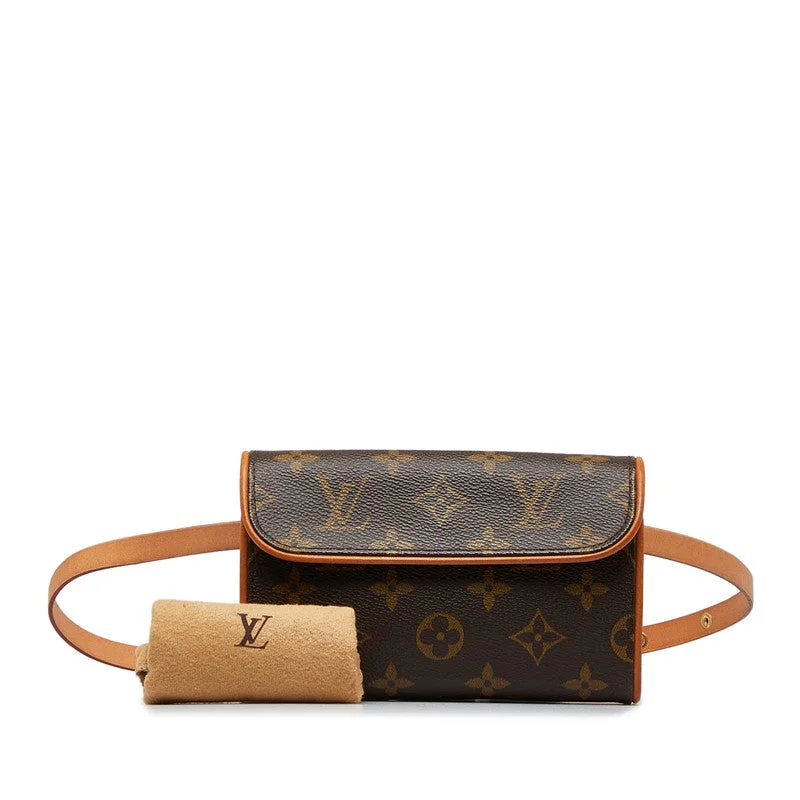 Louis Vuitton bags with a detachable mirror inside for on - the - go touch - upsLouis Vuitton Monogram Pochette Florentine XS Belt Bag M51855