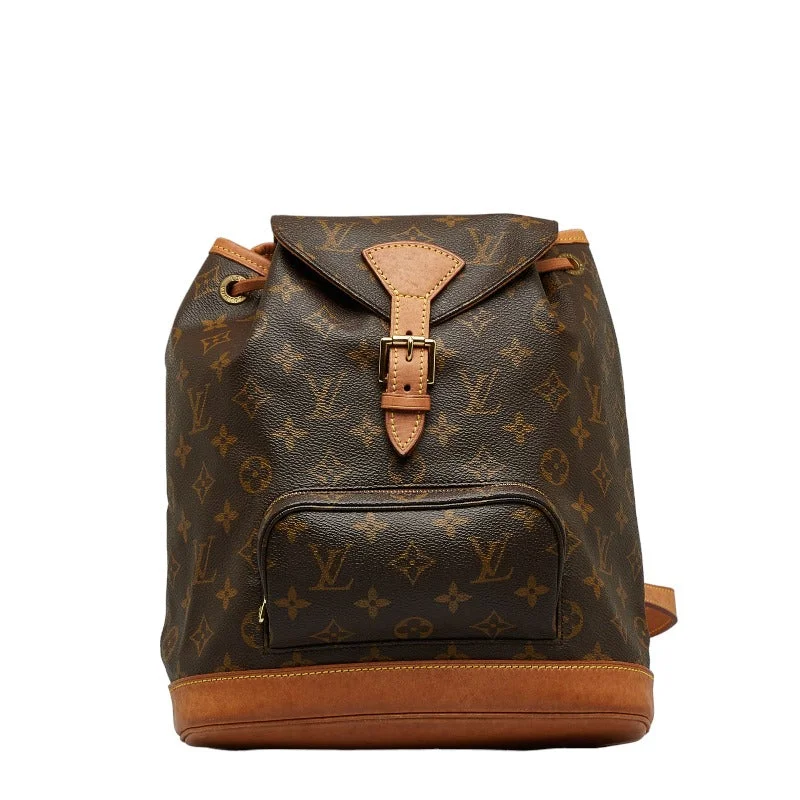 Louis Vuitton backpacks with a multi - pocket organization for functionalityLouis Vuitton Monogram Monsouris MM Backpack M51136 Brown