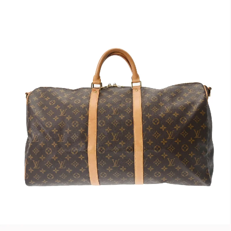 Louis Vuitton Petite Malle bags with a hard - shell structure for uniquenessLouis Vuitton Monogram Keepall Bandouliere 55 Brown