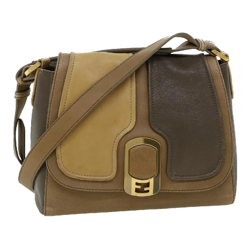 Fendi Baguette bags with a detachable charm featuring the brand's mascotFENDI Shoulder Bag Leather 2way Brown  bs1981