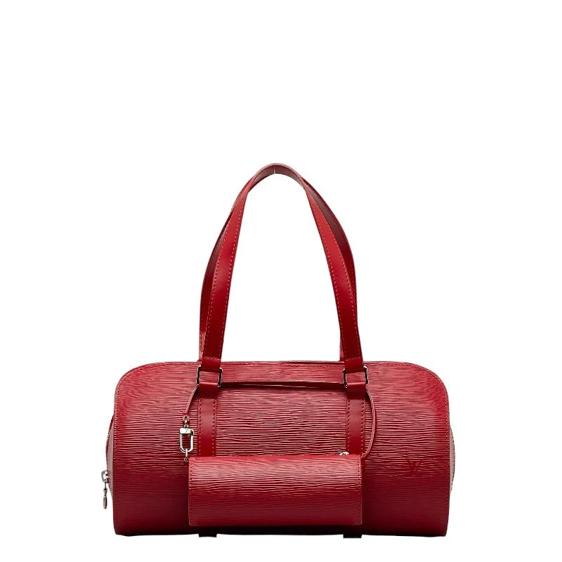 Louis Vuitton bags with a snap - button closure and a decorative charm for styleLouis Vuitton Epi Souffro Handbag M52227 Castilian Red