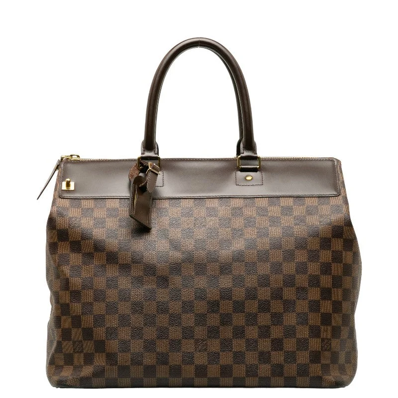 Ladies Louis Vuitton shoulder bags with a magnetic - closure flap for easeLouis Vuitton Damier Greenwich PM Handbag Boston Bag N41165