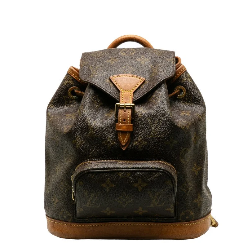 Louis Vuitton bags with a magnetic snap closure for easy accessLouis Vuitton Monogram Mini Monsuris Backpack M51137