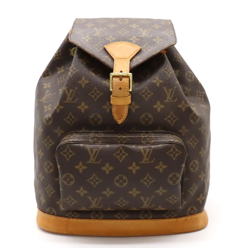 Louis Vuitton bags with a chain - link trim and a leather body for a modern edgeLouis Vuitton Monogram Montsouris GM Bag Pack