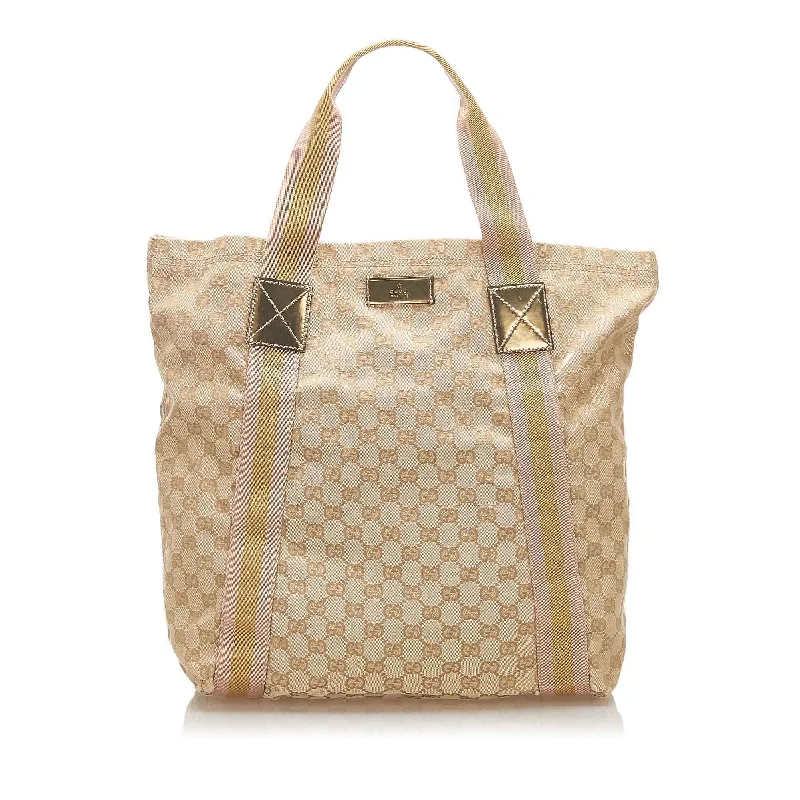 Ladies Gucci Dionysus bags with a star - shaped charmGucci GG Canvas Web Tote Bag (SHG-18086)