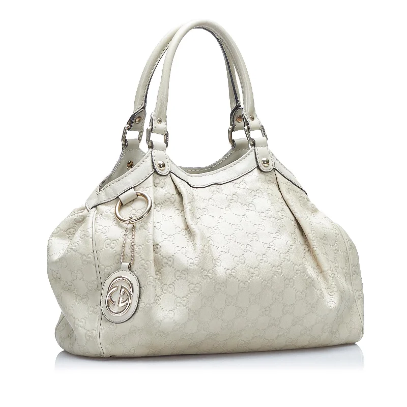 Gucci tote bags for women with a double - handle designGucci Guccissima Sukey Tote Bag (SHG-Ry1H4Y)