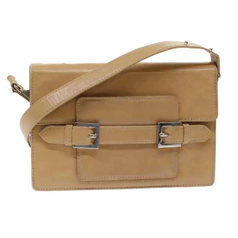 Fendi By The Way bags with a suede interior lining for a luxurious and soft feelFENDI Shoulder Bag Leather Beige  ar9994