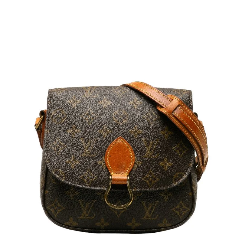 Louis Vuitton bags with a zippered interior pocket for better organizationLouis Vuitton Monogram Saint-Cloud MM Shoulder Bag M51243 Brown