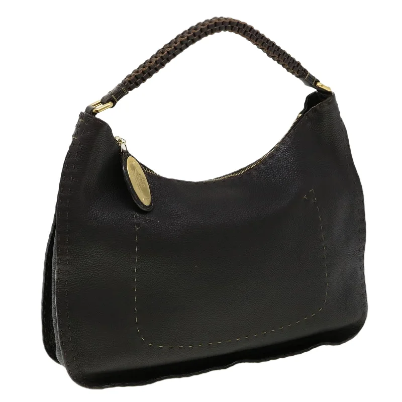 Fendi By The Way bags with a suede interior lining for a luxurious and soft feelFENDI Shoulder Bag Leather Brown  30988