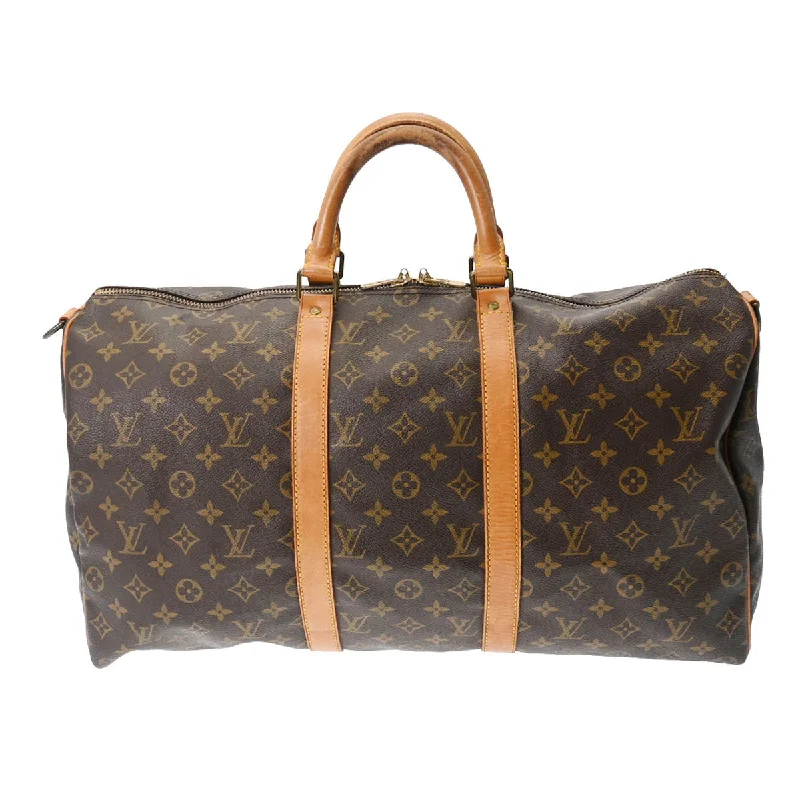 Louis Vuitton backpacks with a padded laptop compartment for travelLouis Vuitton Monogram Keepall Bandouliere 50 Brown