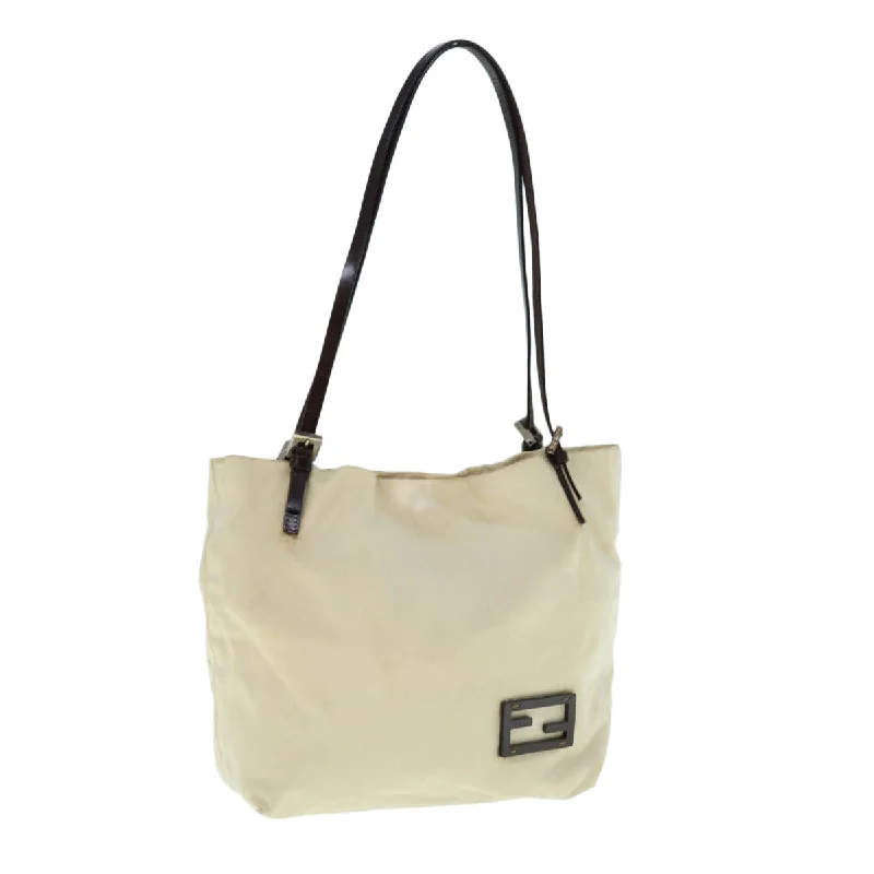 Fendi tote bags with a self - cleaning interior lining for easy maintenanceFENDI Shoulder Bag Canvas Beige  ar11175B