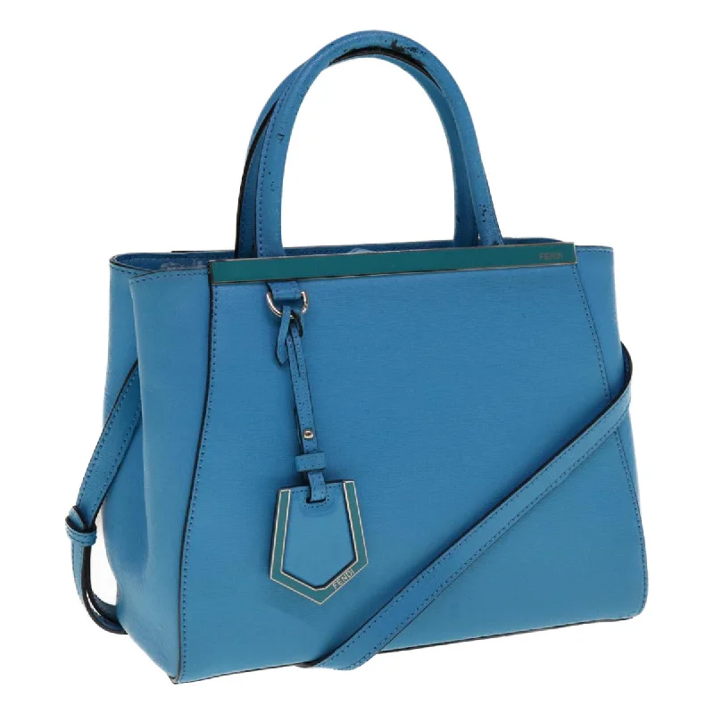 Fendi Sunshine Shopper bags with a removable interior organizer for customized storageFENDI Petite To Jules Hand Bag Leather 2way Light Blue  64810