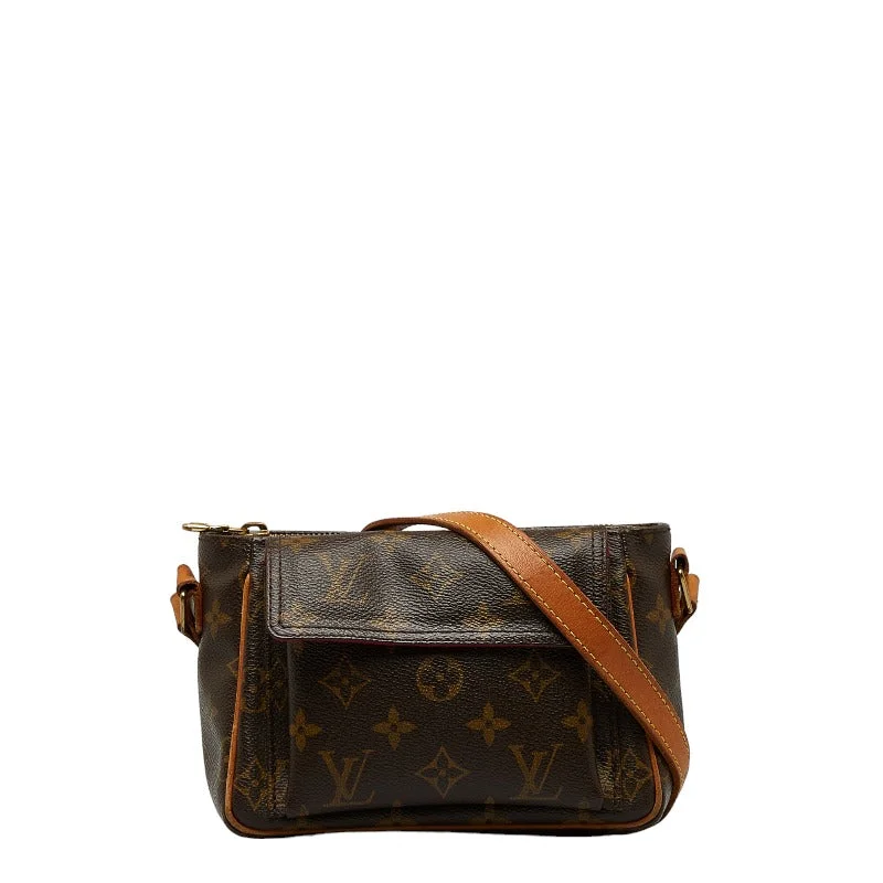 Louis Vuitton tote bags with a water - resistant coating for outdoor useLouis Vuitton Monogram Vivacité PM Diagonal Shoulder Bag M51165 Brown