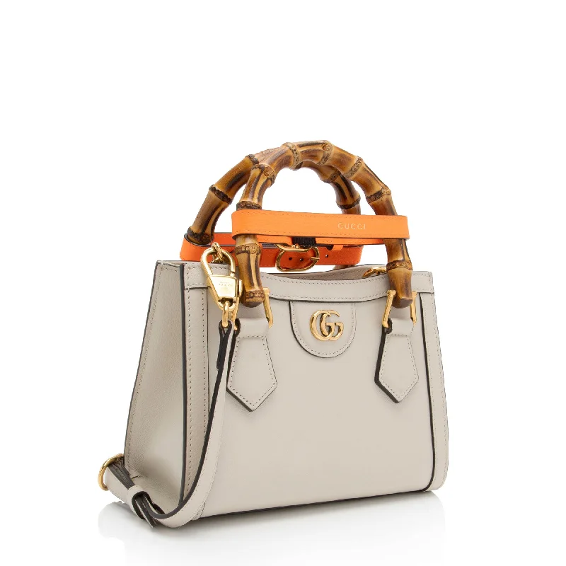 Ladies Gucci shoulder bags with a wide - width strapGucci Cuir Leather Bamboo Diana Mini Tote (Mtoamr)