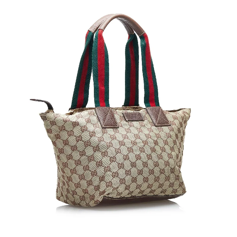 Ladies Gucci Dionysus bags with a star - shaped charmGucci GG Canvas Web Tote (SHG-BPuGCO)