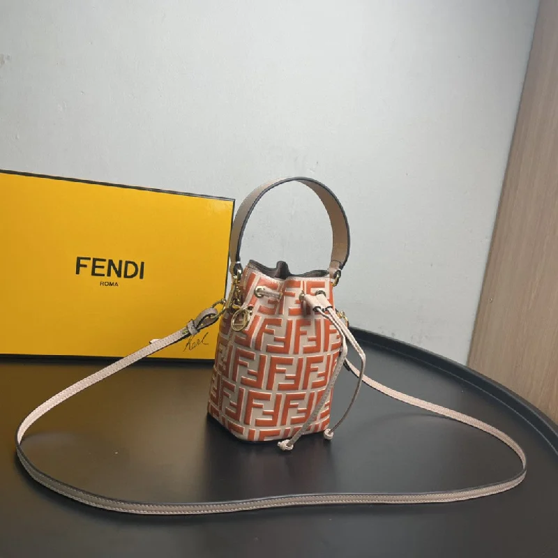 Fendi bags with a voice - activated pocket opener for a high - tech convenienceFendi Mon Tresor Orange Mini Bag For Woman 18cm/7in