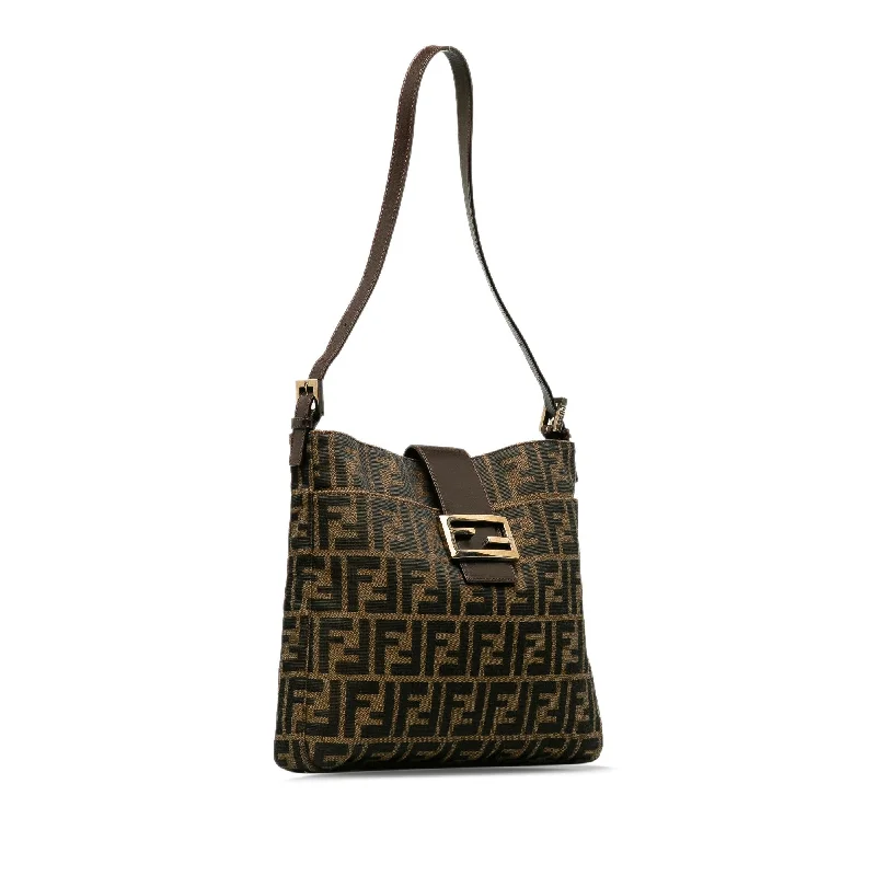 Fendi bags with a voice - activated pocket opener for a high - tech convenienceFendi Zucca Shoulder Bag (SHG-Yj0de4)