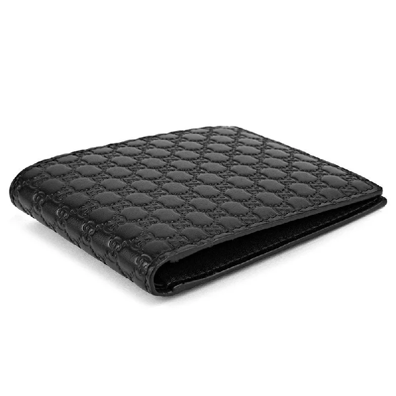 Women Gucci bags with a zip - around closure for securityGucci Men's Microguccissima Black Leather Bifold Wallet 260987