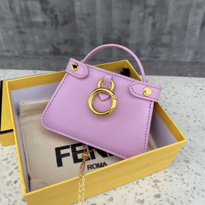 Fendi backpacks with a ventilated back panel for improved air circulationFendi Nano Peekaboo Charm Crossbody Pink Bag For Woman 12cm/4.5in