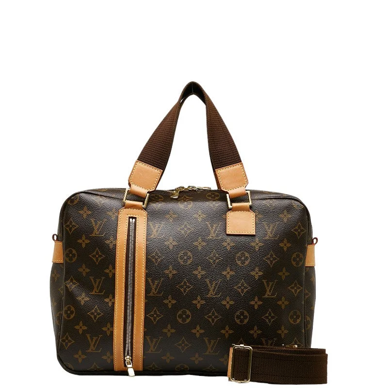 Louis Vuitton handbags with a patent - leather finish for a shiny lookLouis Vuitton Monogram Sack Bosfort Business Bag M40043