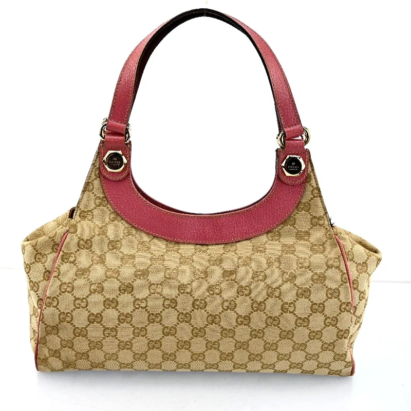 Gucci tote bags for women with a printed Gucci logoGucci Gg Canvas Tote Bag Beige