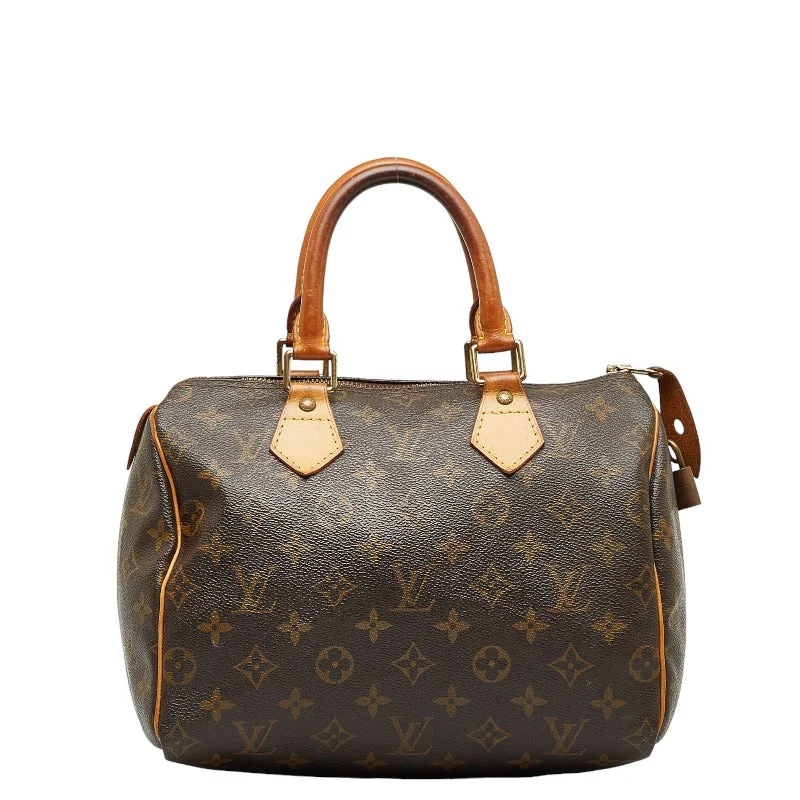 Ladies Louis Vuitton shoulder bags with a wide - width strap for comfortLouis Vuitton Monogram Speedy 25 Handbag Mini Boston Bag M41109