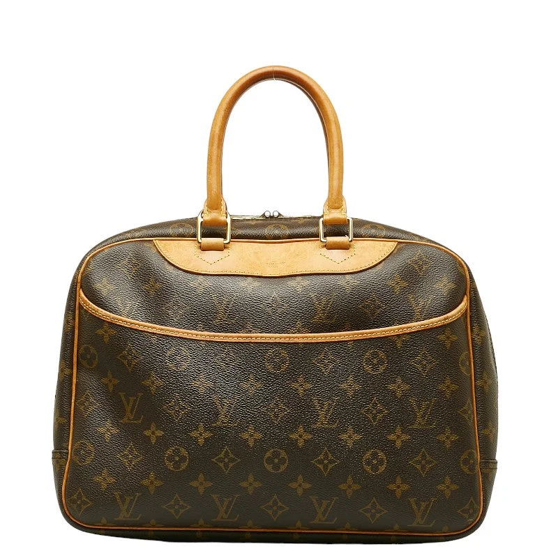 Ladies Louis Vuitton Petite Malle bags with a star - shaped charm for cutenessLouis Vuitton Monogram Deauville Handbag M47270 Brown PVC Leather  Louis Vuitton