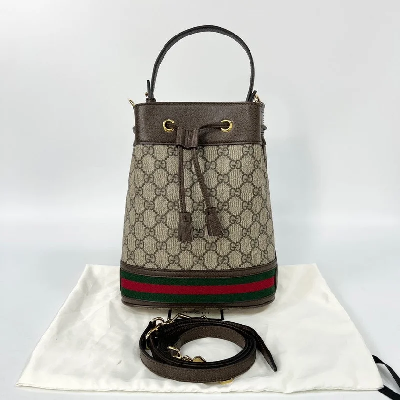 Ladies Gucci Dionysus bags with a star - shaped charmGucci Ophidia Beige Canvas Brown Leather Bucket Bag 20x25cm