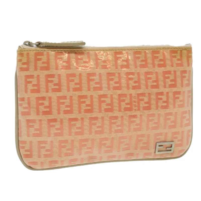 Fendi tote bags with a thermal - insulated pocket for keeping drinks hot or coldFENDI Pouch Enamel Pink  36707