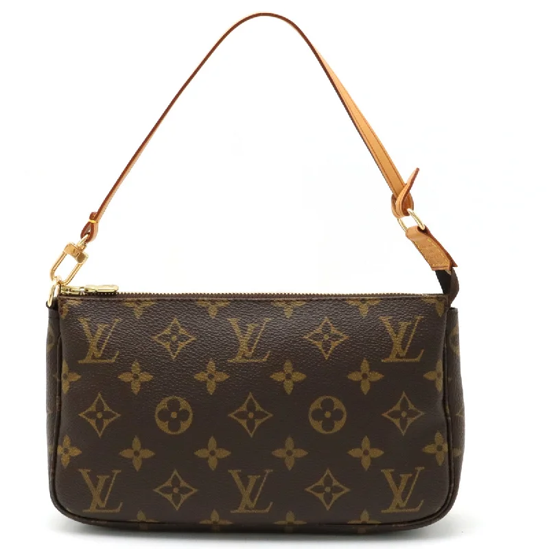 Louis Vuitton bags with a front - zip pocket for small items like keysLouis Vuitton Monogram Pochette Accessory Pouch Handbag M51980